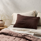King Textured Waffle Pillow Sham Dark Fig - Casaluna - *Bedding