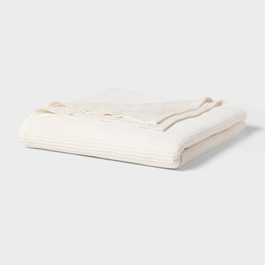 King TENCEL® Lyocell Waffle Bed Blanket Ivory - Threshold