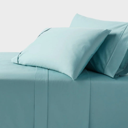 Queen 400 Thread Count Performance Sheet Set Light Teal - Threshold