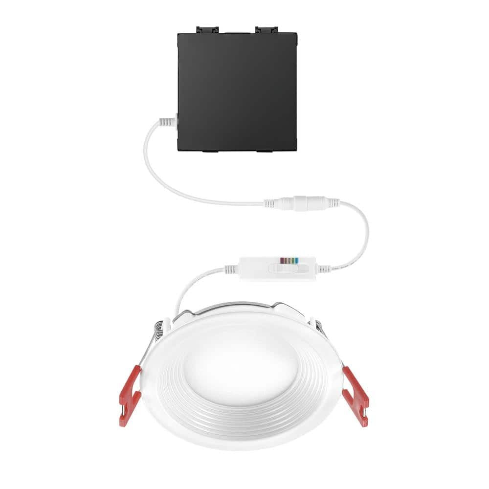 2 Premium Series 3 in. LED, 2-Level Lumen Select, Baffle Canless Recessed Light, Adjustable CCT