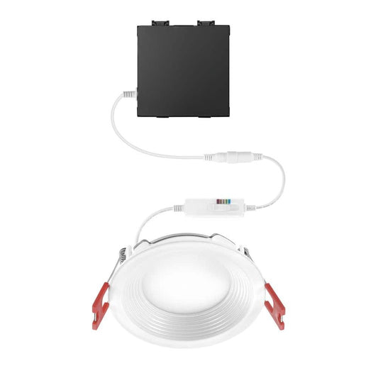 2 Premium Series 3 in. LED, 2-Level Lumen Select, Baffle Canless Recessed Light, Adjustable CCT