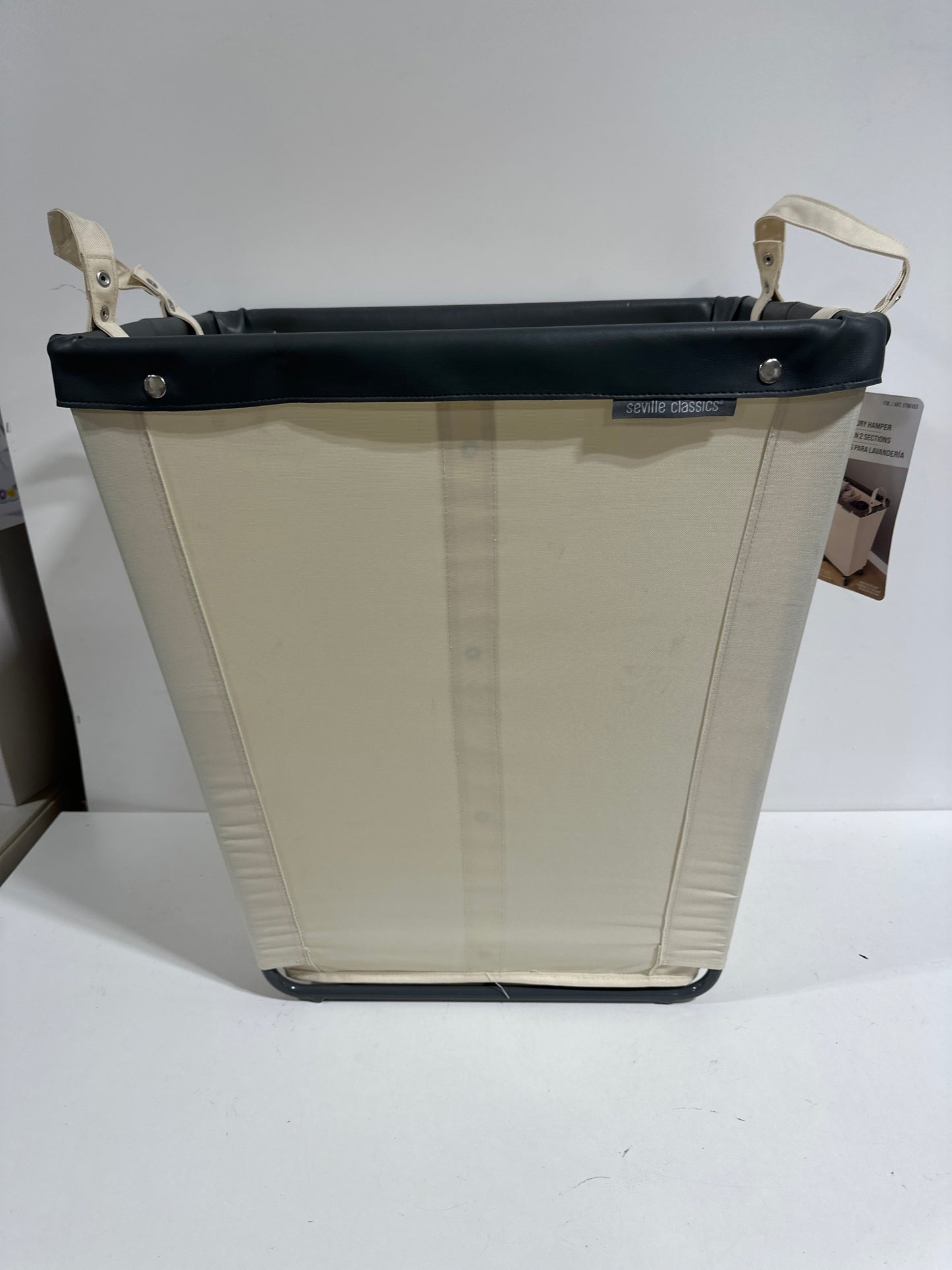 See Desc Seville 2 Section Laundry Hamper