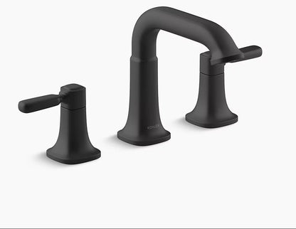 Kohler Terzet Widespread Bathroom Faucet | K-REC34946-4D-BL | Matte Black - *Plumbing