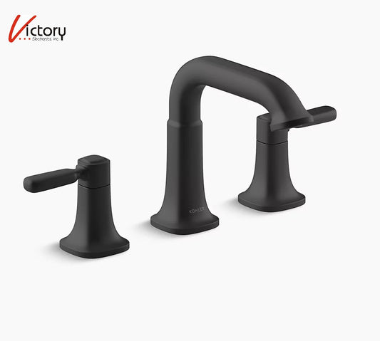 Kohler Terzet Widespread Bathroom Faucet | K-REC34946-4D-BL | Matte Black