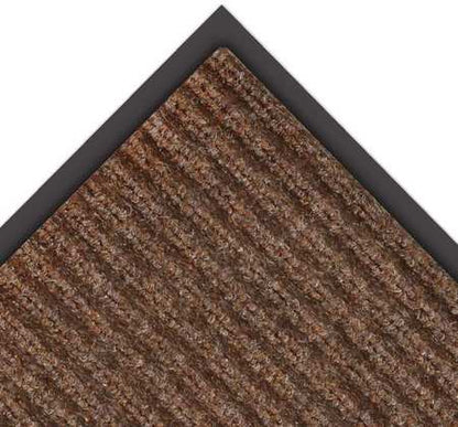 NoTrax 109S0046BR Brush Step Entrance Scraper Floor Mat, 4' X 6', 3/8 Thick, Brown