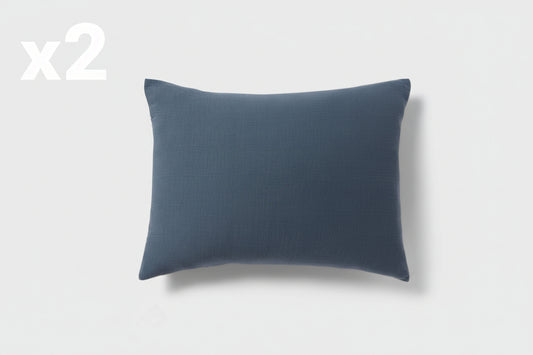 2 x King Luxe Matelasse Coverlet Pillow Sham Slate Blue - Threshold™: Cotton Fabric, Machine Washable, No Fill Design