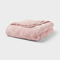 Full/Queen Wavy Jacquard Plush Blanket Pink - Room Essentials™ - *Bedding