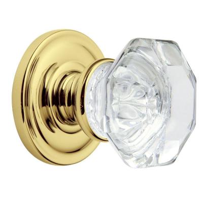 Baldwin 5080.030.IDM Filmore Polished Brass Half-Dummy Crystal Knob