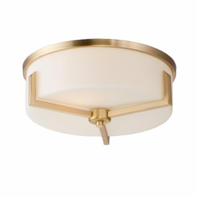 Maxim 21280SWSBR Dart Collection Three-Light Dimmable and LED Compatible Ceiling Flush Mount - Satin Brass