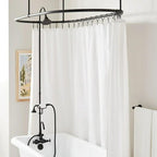 Signature Hardware 479746 Gooseneck Shower Conversion Kit with 4-11/16 Shower Head Matte Black