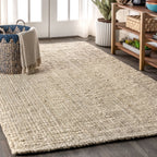 JONATHAN Y Lighting Natural Fiber 7-3/4' x 10' Jute Solid Indoor Rectangular Area Rug