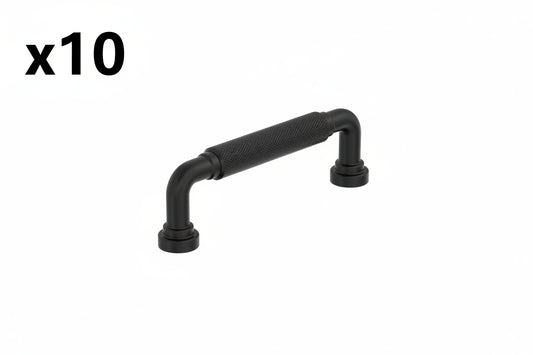 10 x Amerock Collet 3-3/4 Inch (96mm) Center-to-Center Matte Black Cabinet Pull