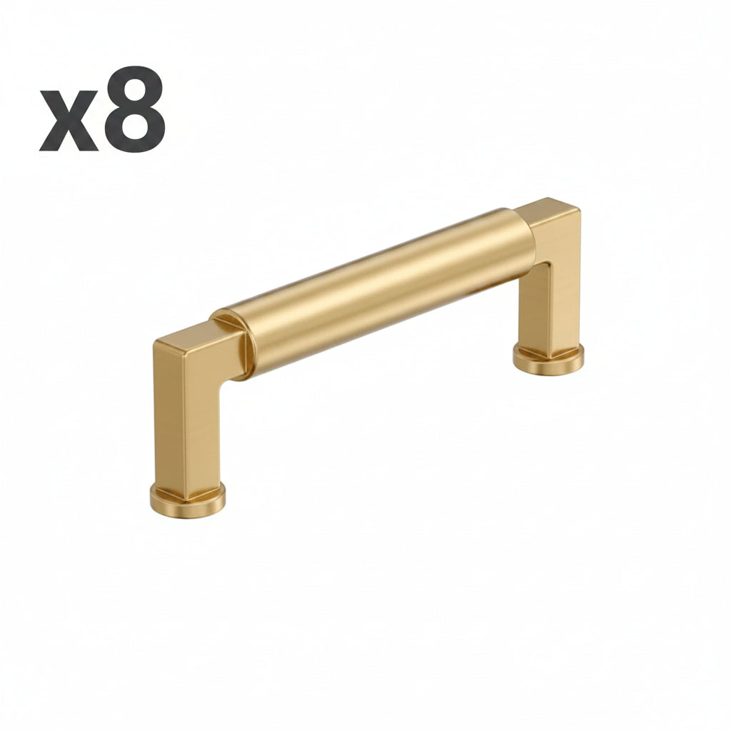 8 x Amerock BP37483 Balon 3-3/4 Inch Center to Center Smooth Handle Cabinet Pull Champagne Bronze