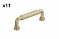 11 x Amerock Cowrie 3-3/4 Inch (96mm) Center-to-Center Golden Champagne Cabinet Pull