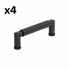 4 x Amerock BP37483 Balon 3-3/4 Inch Center to Center Smooth Handle Cabinet Pull Matte Black