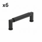 6 x Amerock BP37483 Balon 3-3/4 Inch Center to Center Smooth Handle Cabinet Pull Matte Black