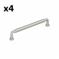 4 x Amerock BP37665 Coble 7-9/16 Inch Center to Center Smooth Handle Cabinet Pull Satin Nickel