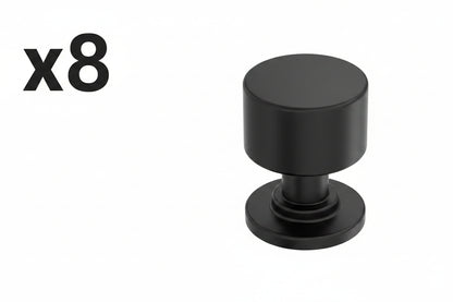 8 x Amerock Balon 1 Inch (25mm) Diameter Matte Black Cabinet Knob
