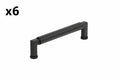 6 x Balon 5-1/16 in. (128mm) Center-to-Center Matte Black Bar Cabinet Pull