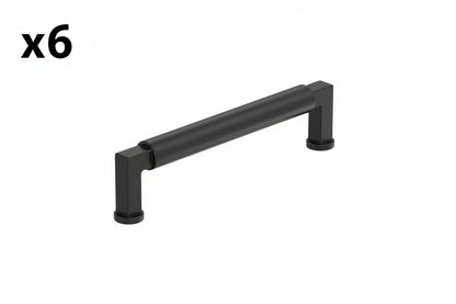6 x Balon 5-1/16 in. (128mm) Center-to-Center Matte Black Bar Cabinet Pull