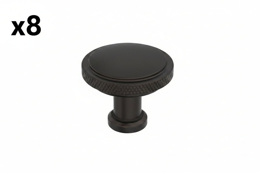 8 x Amerock Faraday 1-1/4 Inch (32mm) Diameter Oil-Rubbed Bronze Cabinet Knob