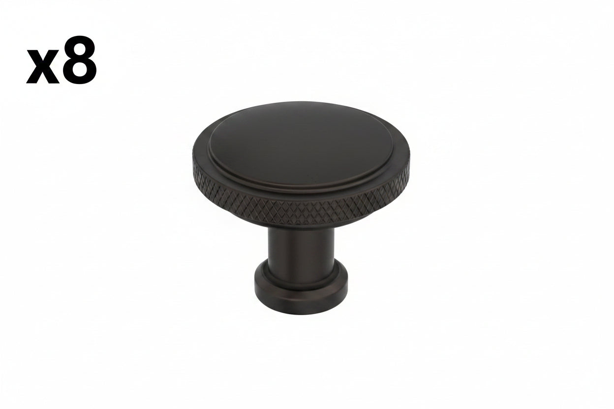 8 x Amerock Faraday 1-1/4 Inch (32mm) Diameter Oil-Rubbed Bronze Cabinet Knob