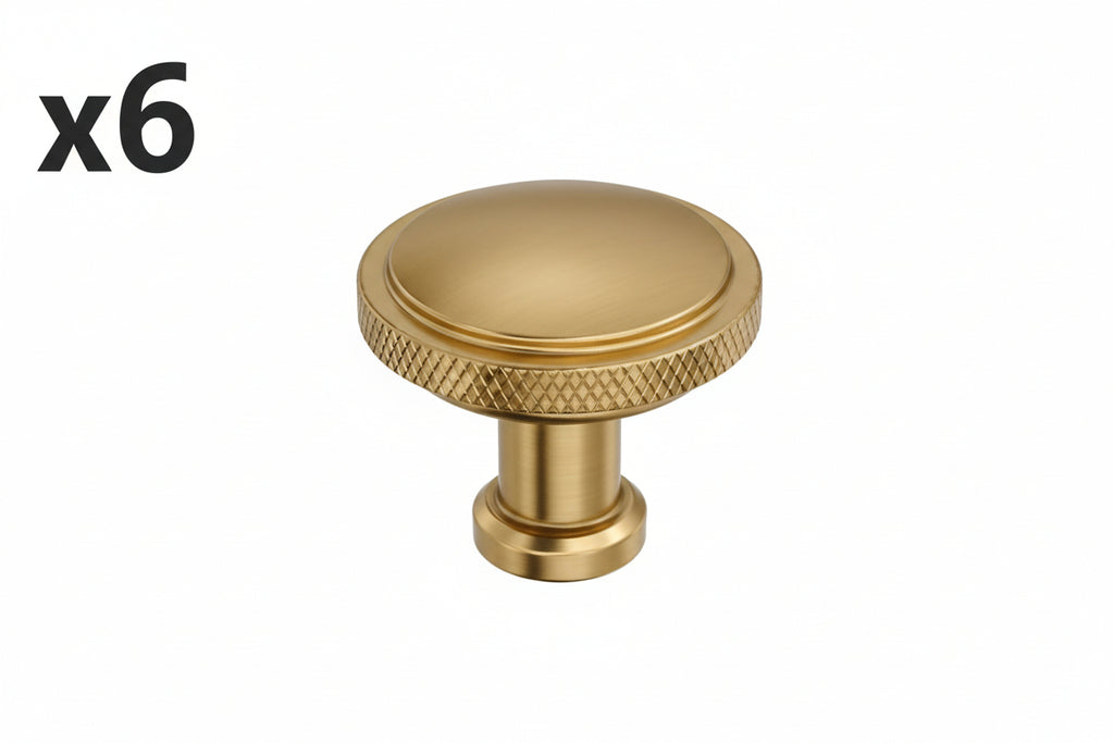 6 x Amerock Faraday 1-1/4 Inch (32mm) Diameter Champagne Bronze Cabinet Knob - *Tools Hardware & Misc