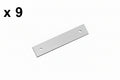 9 x Amerock Ladera 3-3/4 Inch (96mm) Center-to-Center Rectangle Polished Chrome Cabinet Pull Backplate