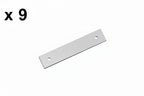 9 x Amerock Ladera 3-3/4 Inch (96mm) Center-to-Center Rectangle Polished Chrome Cabinet Pull Backplate