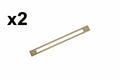2 x  Amerock Medora 12-5/8 Inch (320mm) Center-to-Center Rectangle Golden Champagne Cabinet Pull Backplate