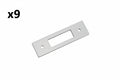 9 x Amerock Medora 3 Inch (76mm) Center-to-Center Rectangle Polished Chrome Cabinet Pull Backplate