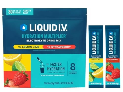 75 x Liquid I.V. Hydration Multiplier Electrolyte Drink Mix, Variety, 0.56 Oz