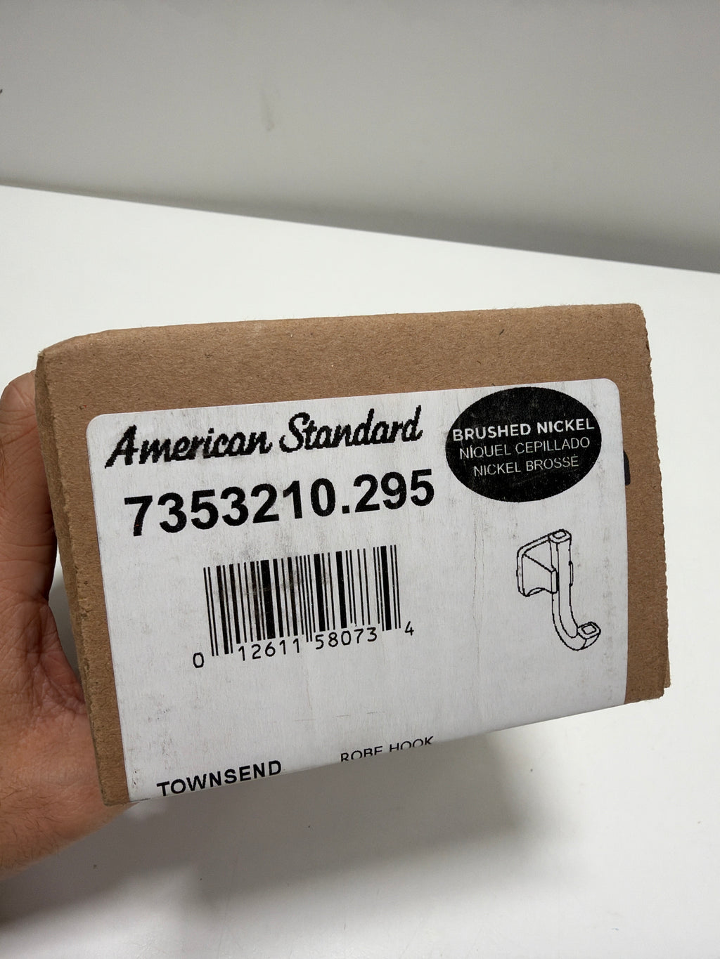 American Standard 7353.210 Townsend Double Robe Hook Brushed Nickel