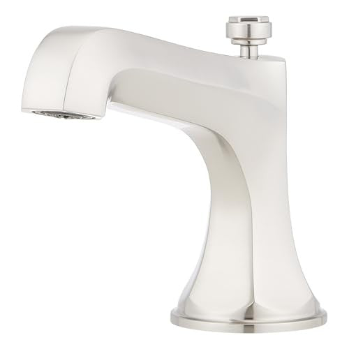 Signature Hardware 497632 Elita Widespread Faucet - Less Handles - Brushed Nickel