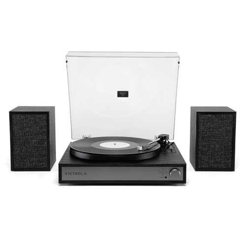 Victrola Harmony Bluetooth Turntable System with Speaker - Black