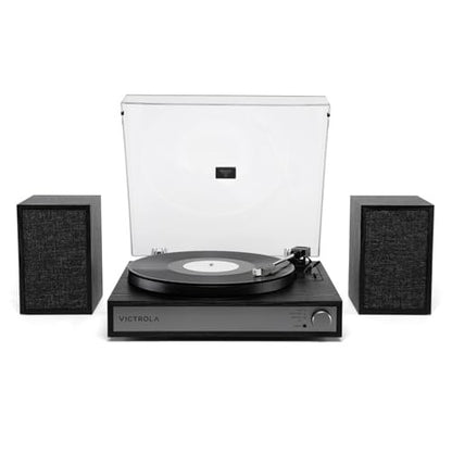 Victrola Harmony Bluetooth Turntable System with Speaker - Black