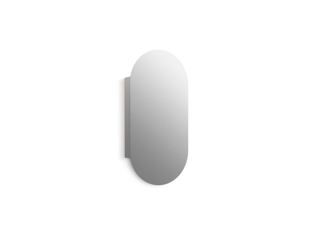 Kohler 35573-NFC-NA Verdera® Medicine Cabinets for Bathroom, Capsule Design, Mirrored Interior, Adjustable Glass Shelves, Rustproof Anodized Aluminum, 15 in. W x 30 in. H