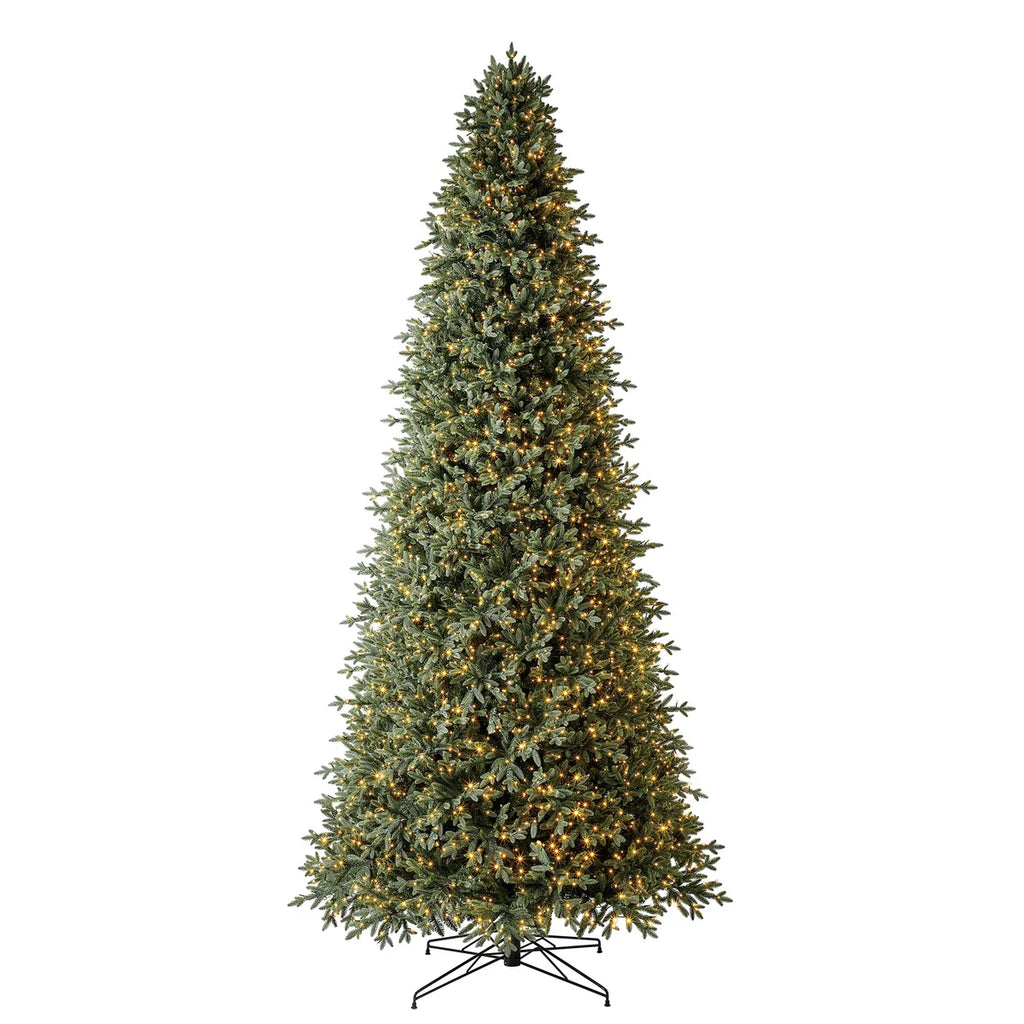 See Desc Kirkland 12 ft Pre-Lit Aspen EZ Connect Artificial Christmas Tree 4430 Color-Changing Radiant Micro LED Lights
