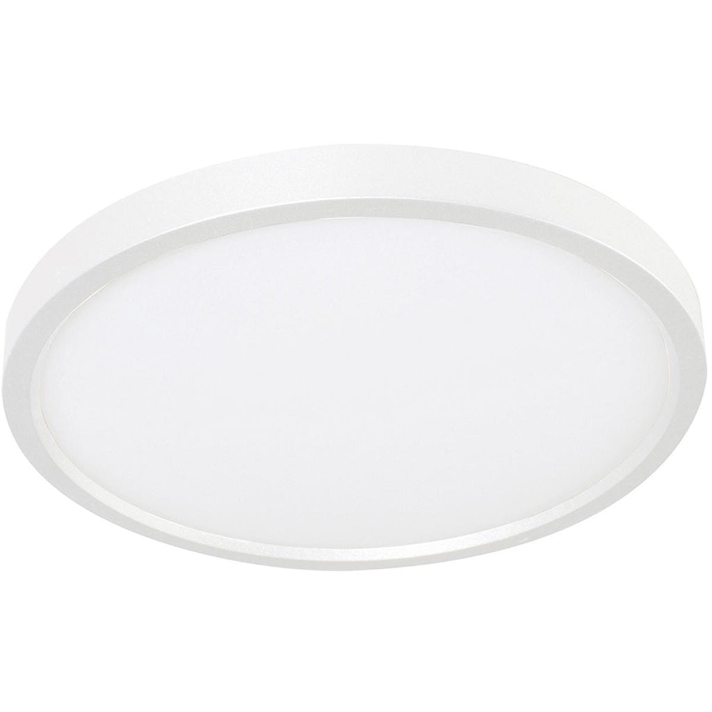 AFX EGRF12LAJD5WH Edge Round 12 inch LED Flush Mount Ceiling Light | Adjustable 5-in-1 CCT 2700K-5000K Integrated LED | 1320 Lumens | 22 Watts | Dimmable Wet Rated Ceiling Fixture | White Finish