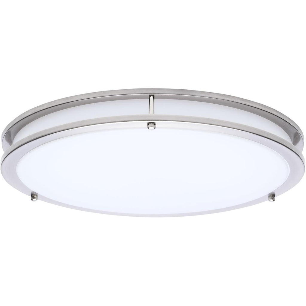 Glamour LED 17 Inch Flush Mount Brushed Nickel Finish 27K/3K/35K/4K/5K CCT Selectable