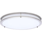 Glamour LED 17 Inch Flush Mount Brushed Nickel Finish 27K/3K/35K/4K/5K CCT Selectable