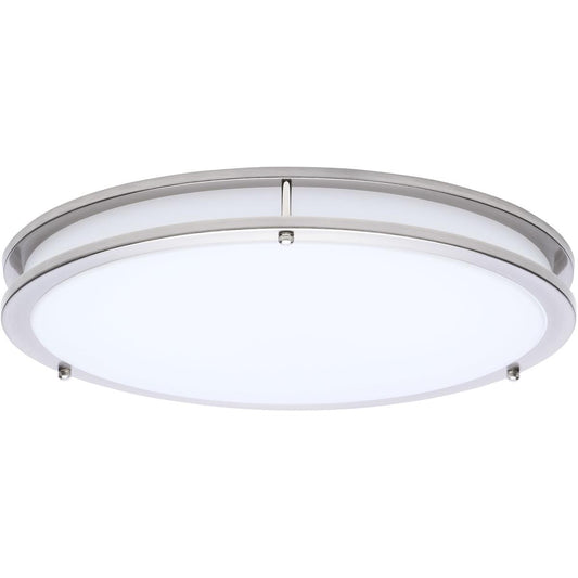 Glamour LED 17 Inch Flush Mount Brushed Nickel Finish 27K/3K/35K/4K/5K CCT Selectable