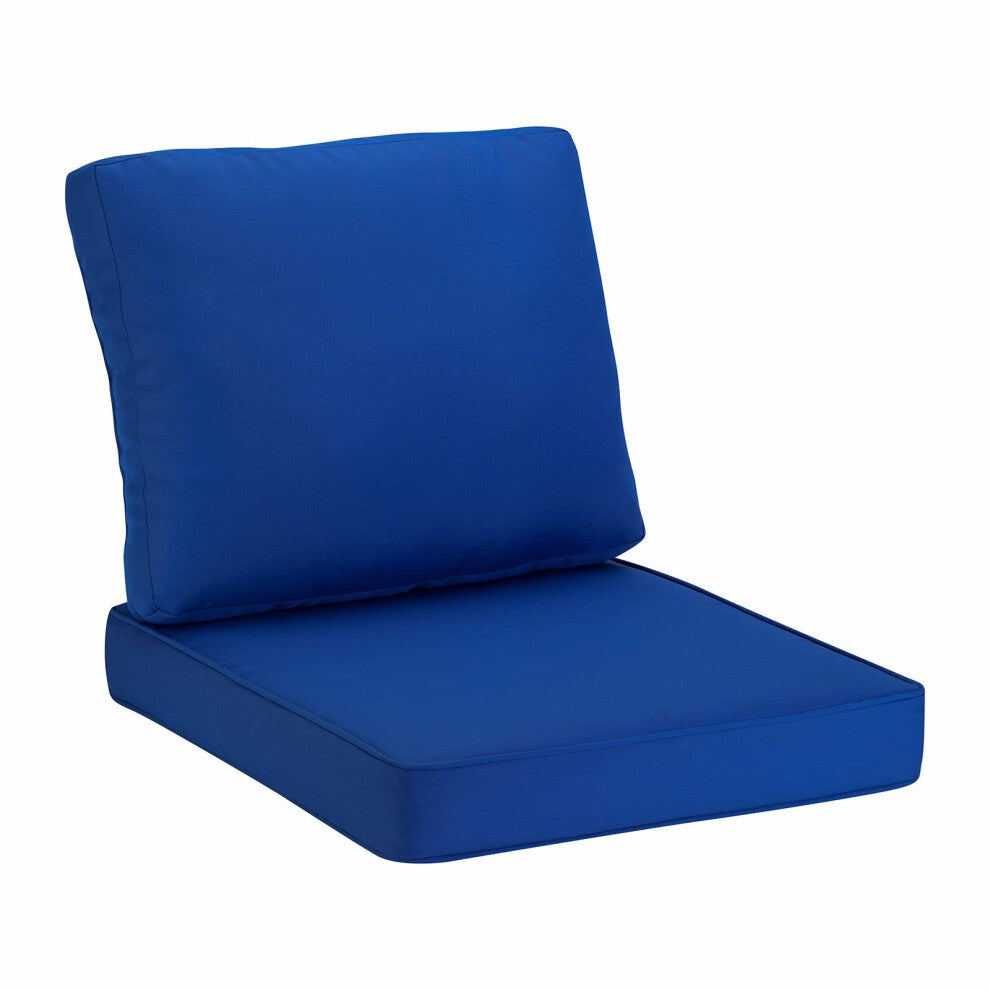 JMGBird Outdoor Seat/Back Chair Cushion Tufted Pillow, Indoor Deep Seat Chair Cushion Set 22"x22"