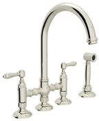 Rohl A1461lmws-2 San Julio 1.5 GPM Widespread Bridge Kitchen Faucet - Nickel