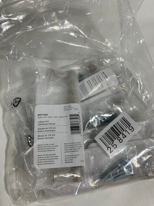 6 x Enlivity 5-1/16 in. (128mm) Center-to-Center Champagne Bronze Bar Cabinet Pull