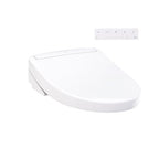 TOTO WASHLET S5 Electronic Bidet Toilet Seat with Instantaneous Water Heating, PREMIST and EWATER+ Wand Cleaning, Elongated, Cotton White - SW3446#0