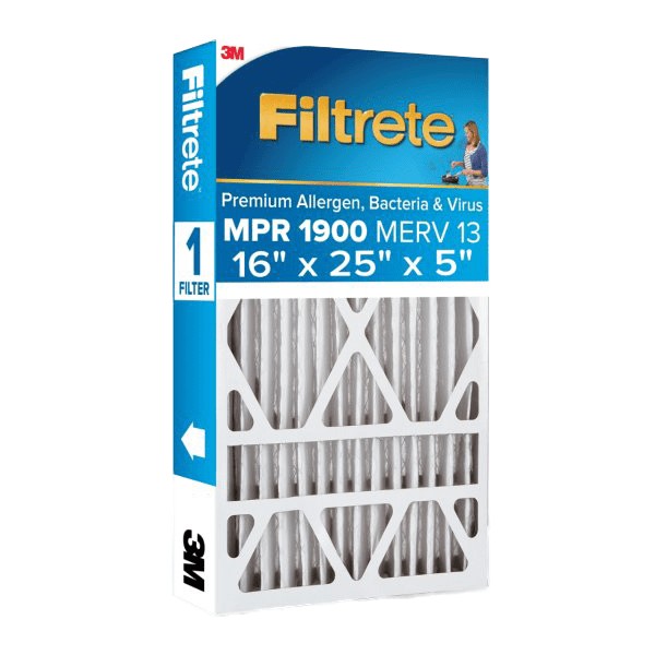 Filtrete Healthy Living MPR 1900 Maximum Allergen AC Furnace Air Filter, 16 x 25 x 5