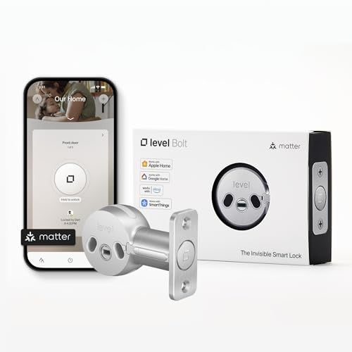 Level - Bolt (Matter) – Make Your Lock Smart, Keep Your Keys, Matter-Over-Thread, Works with Apple, Alexa, Google, SmartThings - Satin Nickel