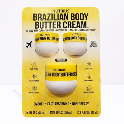 Nutrius Body Butter Cream 3 Piece Set