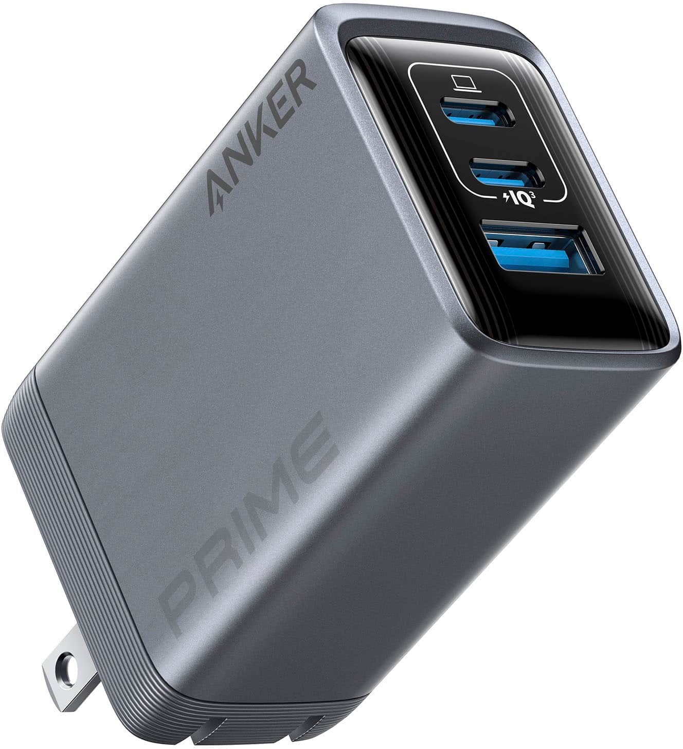 Anker - Prime Charger (100W, 3 Ports, GaN) - Silver